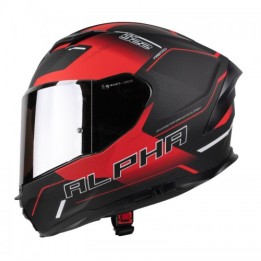 Κράνος Pilot Alpha SV μαύρο/κόκκινο ματ + Extra Visor