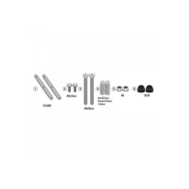 ΚΙΤ  ZEΛΑΤΙΝΑΣ D6711KIT για SR GT 125-200 (22-24) GIVI