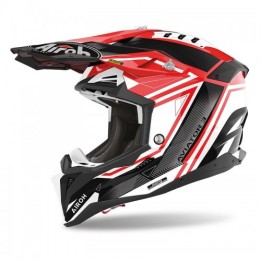 Κράνος Airoh Aviator 3 League κόκκινο gloss