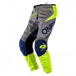 MX παντελόνι Oneal Element Factor γκρι/μπλε/neon κίτρινο