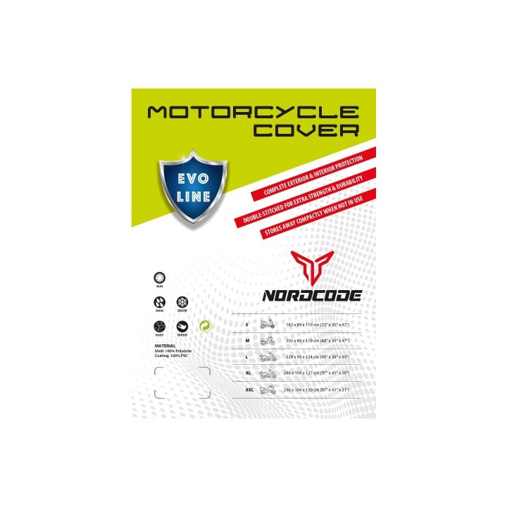 Kάλυμμα μοτό αδιαβροχο Nordcode Evo Line L 229*99*124