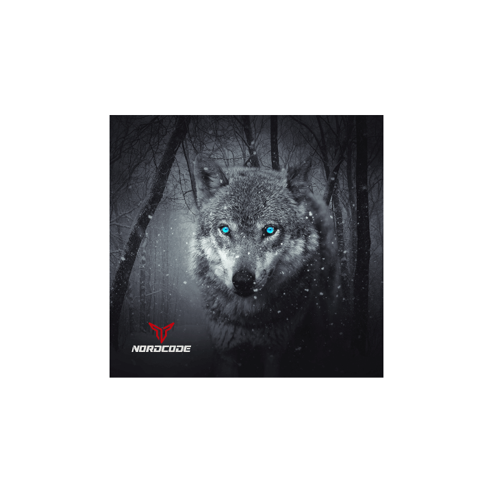 Φουλάρι Nordcode_ Tube neck 12 Wolf μαύρο/γκρι