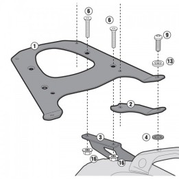 Σχάρα Givi SR5105M Bmw C600 '12-'15 Sport Colore Nero