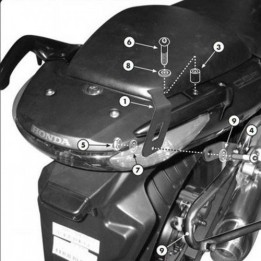 Βάσεις πλαϊνών βαλιτσών Givi PLX174 Honda CBF600/500 '04 /1000 '06-'10