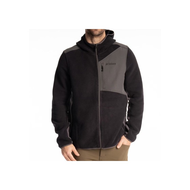 Ζακέτα Hoodie Klim Teton Crest Fleece Μαύρο-Asphalt