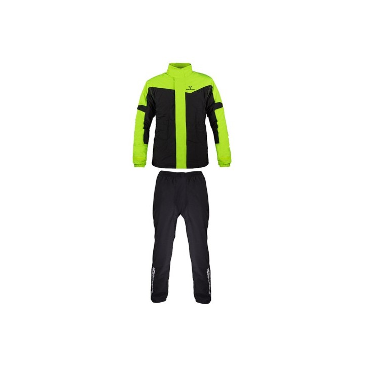 Αδιάβροχο & διαπνέον σετ10K Nordcode Rainsuit Wave Evo μαύρο/fluo