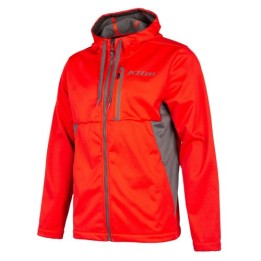 Soft Shell/Ζακέτα Hoodie Klim Transition High Risk Κόκκινο/Asphalt