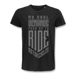 T-shirt Two Wheels Only My Soul μαύρο