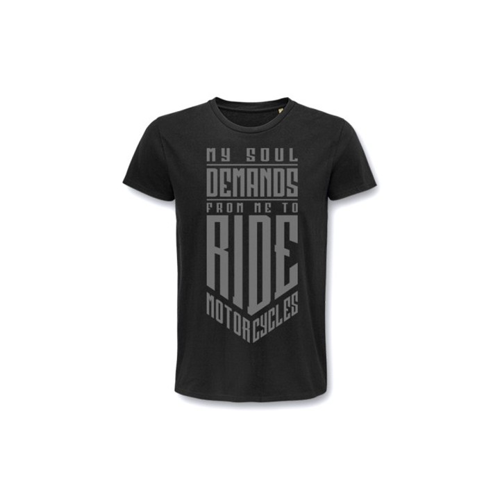 T-shirt Two Wheels Only My Soul μαύρο