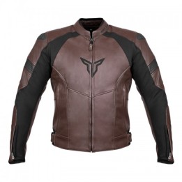 Nordcode Μπουφάν Racer Δερμάτινο Oversize καφέ/μαύρο