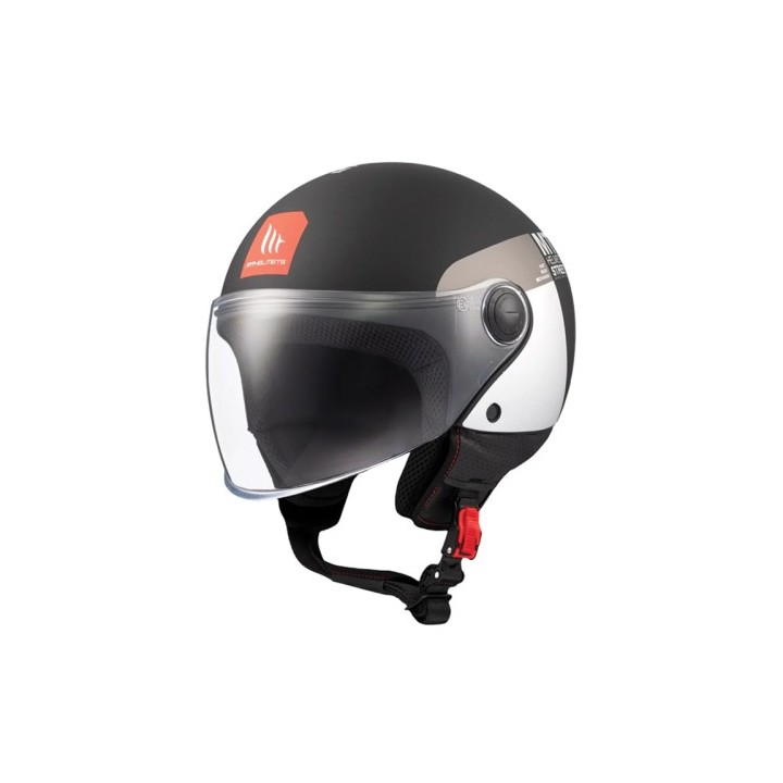 Κράνος MT Street S Inboard μαύρο/άσπρο matt D2