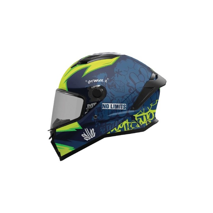 Κράνος MT Stinger 2 Tagger C3 μπλε/fluo matt