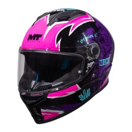 Κράνος MT Stinger 2 Tagger B8 μαύρο/μωβ gloss
