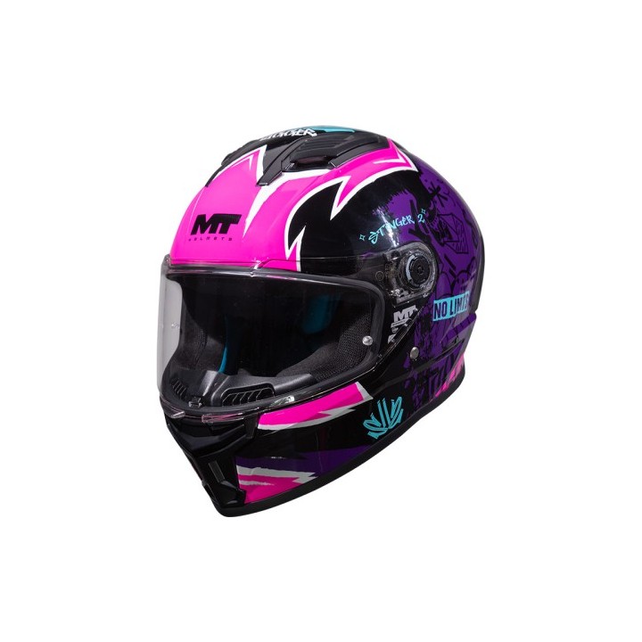 Κράνος MT Stinger 2 Tagger B8 μαύρο/μωβ gloss