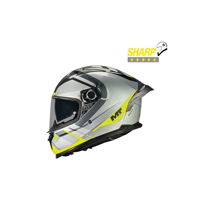 Κράνος MT Braker SV Inception C2 μαύρο/γκρι/fluo gloss