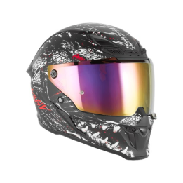 Κράνος Nox Goliath Raptor μαύρο ματ/κόκκινο + Extra Visor