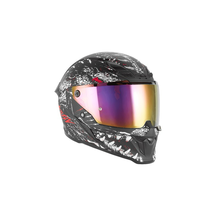 Κράνος Nox Goliath Raptor μαύρο ματ/κόκκινο + Extra Visor