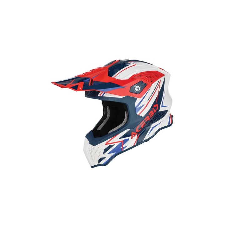 Κράνος Acerbis Airstrike-X Fiberglass ECE 22.06 26905.034 άσπρο/μπλε/κόκκινο