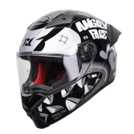 Κράνος AXXIS Fenix Angry Face B2 μαύρο/γκρι gloss