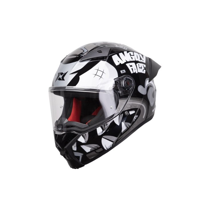 Κράνος AXXIS Fenix Angry Face B2 μαύρο/γκρι gloss