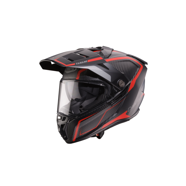 Κράνος Caberg Tanami Carbon Gravity κόκκινο-γκρι ματ