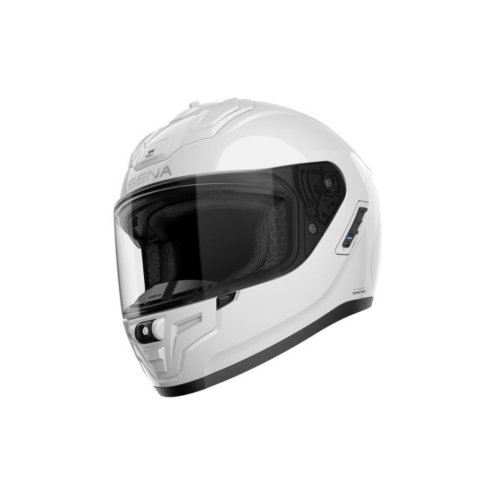 Κράνος Sena Phantom Smart mesh 3.0 & Wave + 2nd gen Harman Kardon άσπρο gloss
