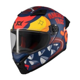 Κράνος AXXIS Fenix Angry Face C5 μαύρο/κόκκινο gloss