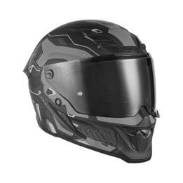Κράνος Nox Goliath Berserck γκρι/μαύρο ματ + Extra Visor