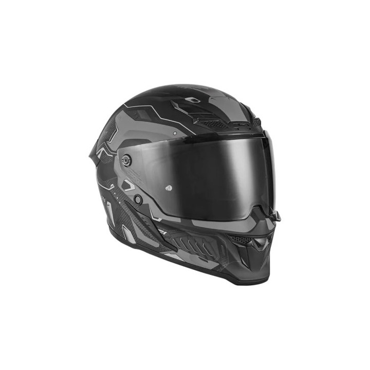 Κράνος Nox Goliath Berserck γκρι/μαύρο ματ + Extra Visor