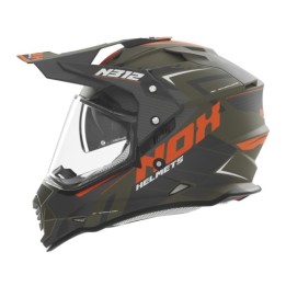 Κράνος Nox ADV N312 Vapor χακί/πορτοκαλί ματ