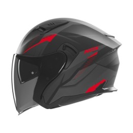 Κράνος Nox N130 Myst μαύρο/κόκκινο ματ