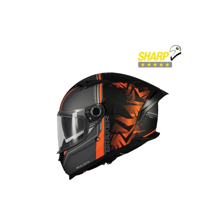 Κράνος MT Braker SV Charm B4 μαύρο/πορτοκαλί ματ