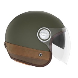 Κράνος Nox Heritage χακί/leather καφέ
