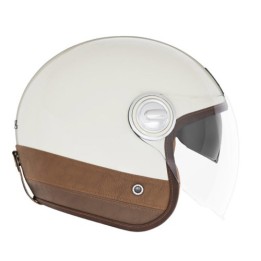 Κράνος Nox Heritage cream/leather καφέ