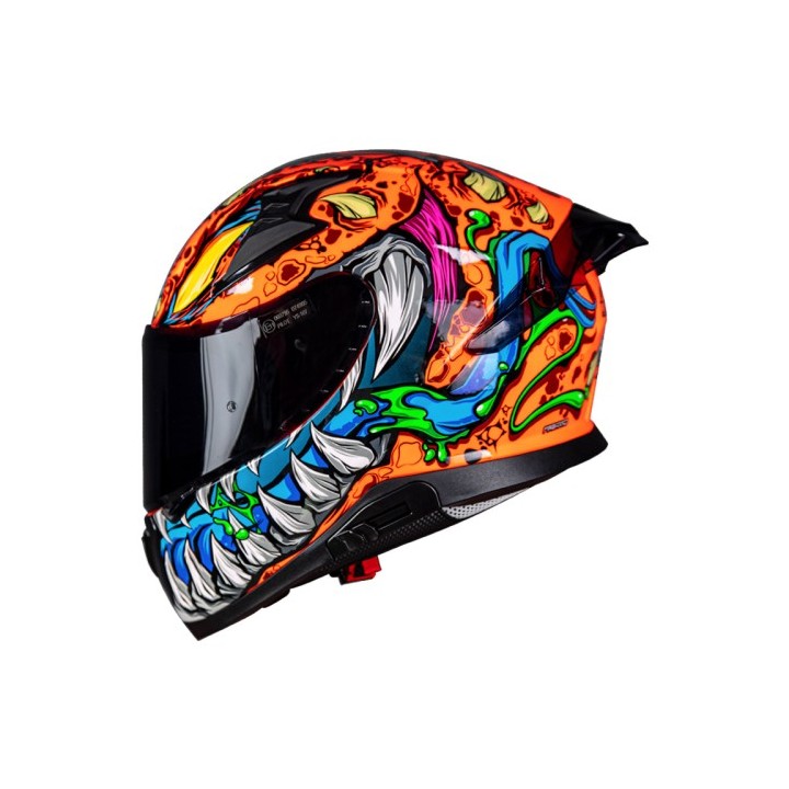 Κράνος Pilot Snake SV Reptile-X fluo πορτοκαλί + Extra Visor