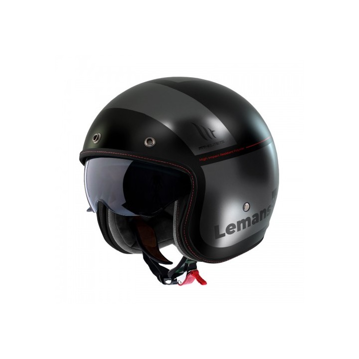 Κράνος MT Le Mans 2 SV S Quality B2 μαύρο/γκρι ματ + Extra Visor