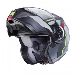 Κράνος Caberg Duke Evo Move ματ Gun metal/μαύρο/κίτρινο fluo