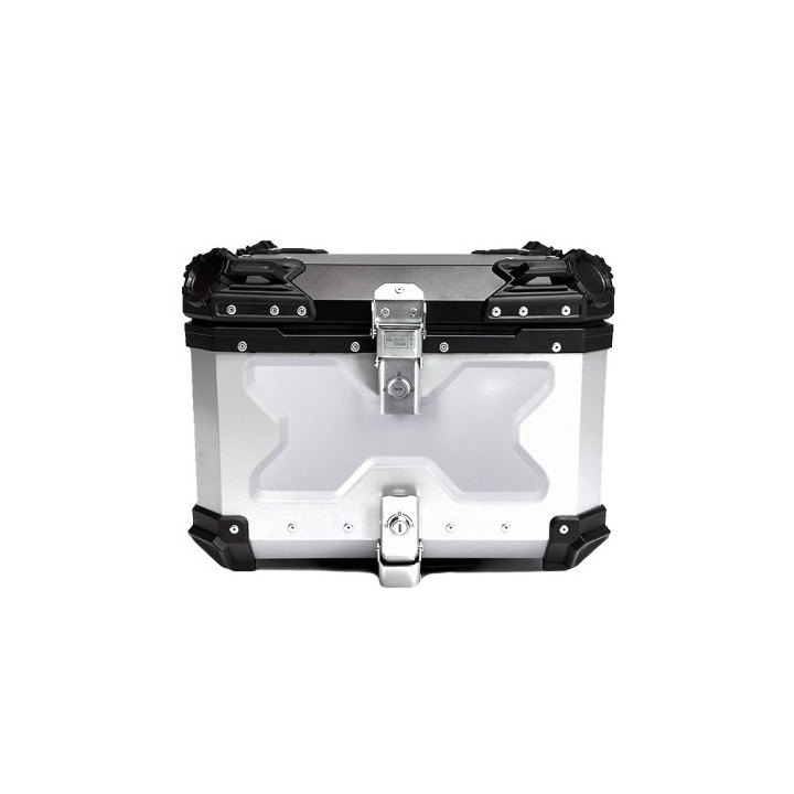 Βαλίτσα κεντρική BLACK ONE H55 ΑΛΟΥΜΙΝΙΟΥ 55lt ασημί με πιάστρα και εσωτερική επένδυση