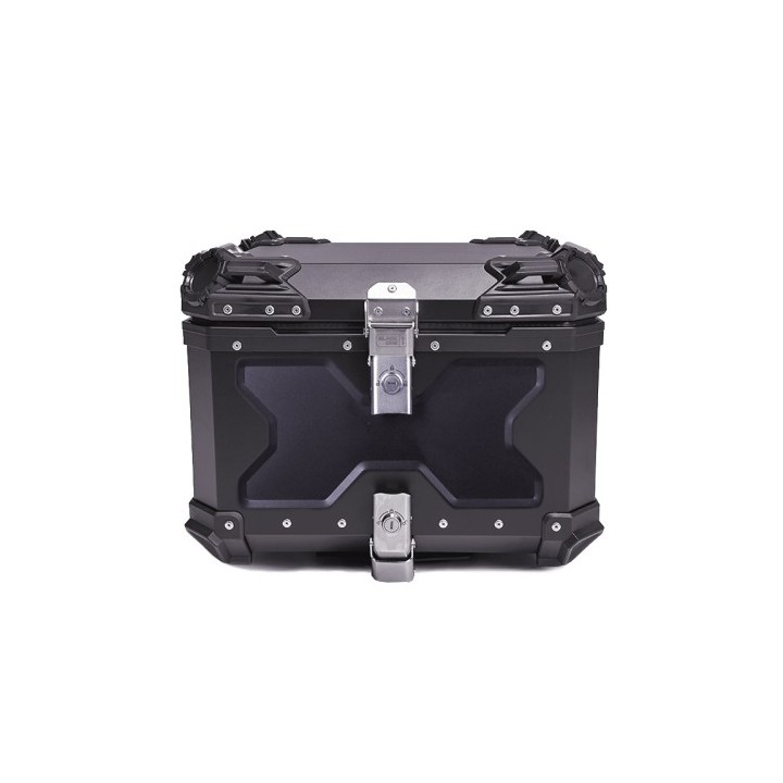 Βαλίτσα κεντρική BLACK ONE H55 ΑΛΟΥΜΙΝΙΟΥ 55lt μαύρη με πιάστρα και εσωτερική επένδυση