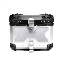 Βαλίτσα κεντρική BLACK ONE H45 ΑΛΟΥΜΙΝΙΟΥ 45lt ασημί με πιάστρα και εσωτερική επένδυση