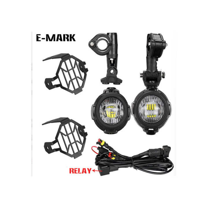 Προβολάκια αλουμινίου LED σετ με καλώδια (2 X 20W)  4000 Lumen 6000 kelvin & γριλια προστασιας