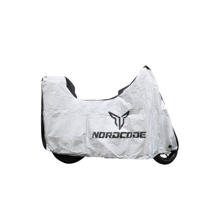 Kάλυμμα μοτό αδιάβροχο Nordcode Evo plus + top case ασημί