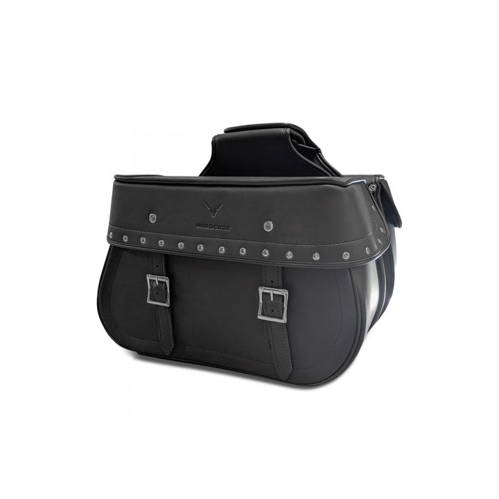 Δερμάτινες custom πλαϊνές τσάντες Nordcode 40 ltr.\nΔιαστάσεις: 32 x 44 x 48 x 8