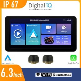 Οθόνη Πλοήγησης Digital IQ 6,3" με tpms αδιάβροχη ipx7 Apple Carplay, Android Auto