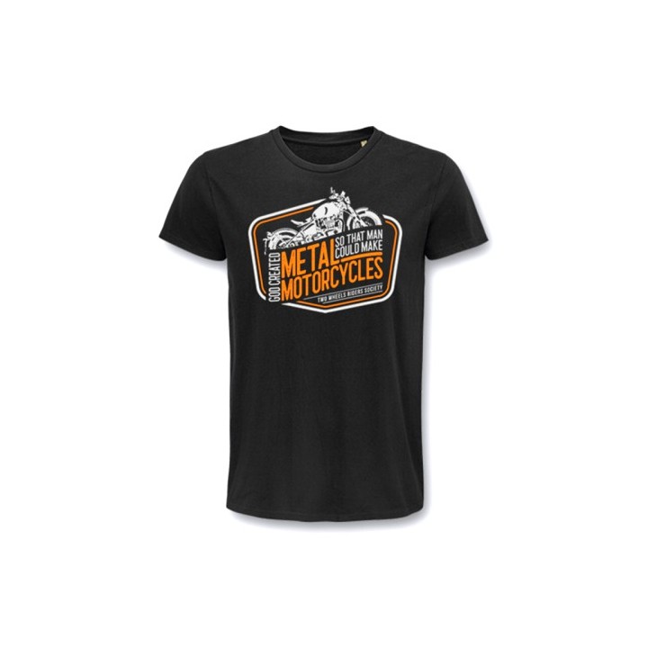 T-shirt Two Wheels Only God Created μαύρο