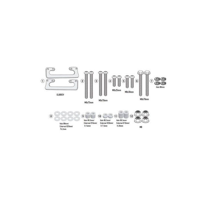 Κιτ σχάρας 9053KIT για METEOR 350 '21-24 Enfield Givi